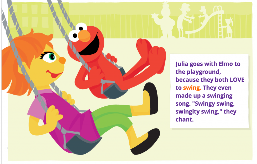 Photo Credit: Screenshot from Sesame Street’s “We’re Amazing, 1, 2, 3!” digital book.