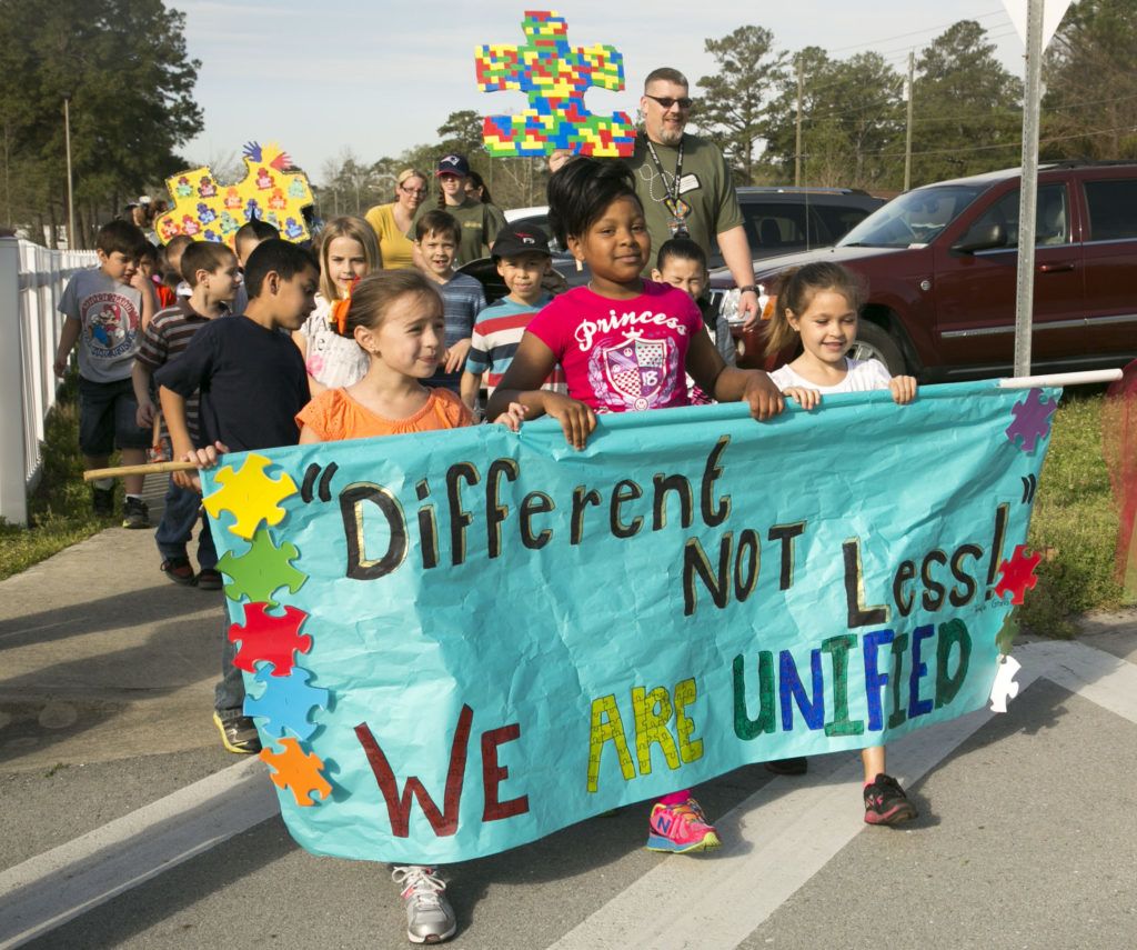 Students, families walk to support Autism Awareness Month