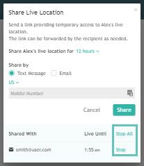 Stop Share Live Location