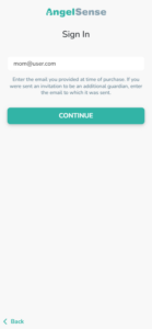 Signing Into App - AngelSense