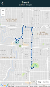 transit in timeline