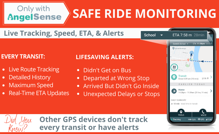 angelsense safe ride monitoring